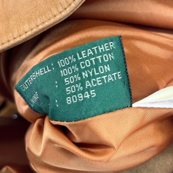 ORVIS Vest Mens S Leather Cargo Hunting Safari Utility Shooting Lined Brown - Picture 11 of 14